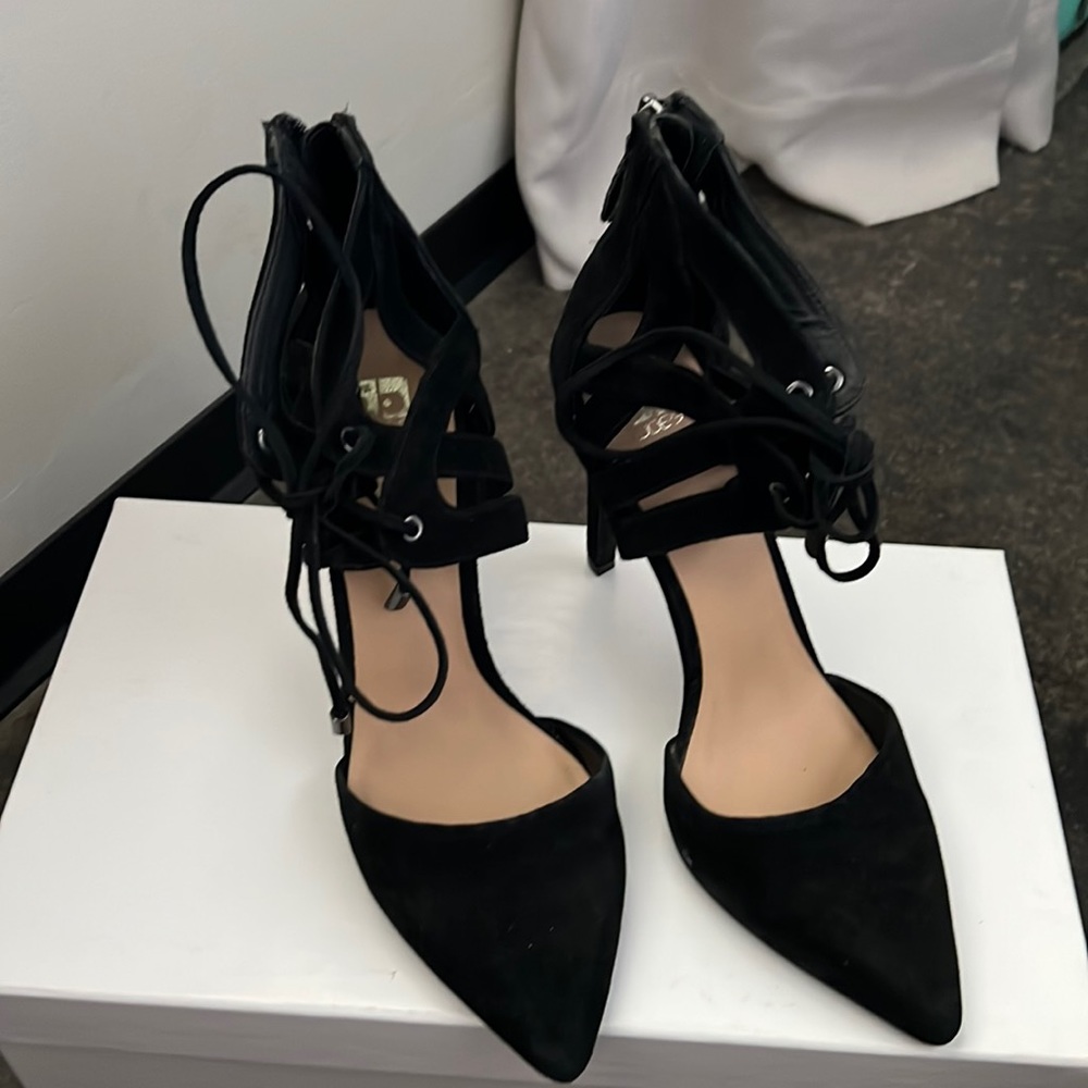 Joe’s Jeans lace up cap toe heels